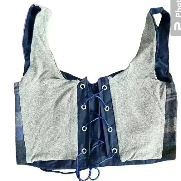 Custom Upcycled Penn State Crop Top Corset | Game Day Shirt | SEE DESCRIPTION - Picture 2 of 6